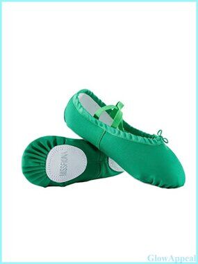 Canvas Ballet Slippers Dance Shoes Split Suede Sole